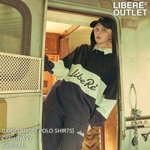 LIBERE ���x�[�� ���S ���O�r�[ �|�� �V���c ���K�[�V���c �|���V���c ���� �h�J �I�[�o�[�T�C�Y �r�b�O�T�C�Y ���F �l�C�r�[[LOGO RUGBY POLO SHIRTS/NAVY]�����A�E�g���b�g