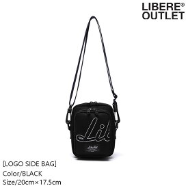 LIBERE リベーレ ロゴ サイド バッグ 黒 ブラック ミニ ショルダー ボディ 肩掛け 斜め掛け 鞄 小さめ 散歩 [LOGO SIDE BAG/BLACK] 公式アウトレット セール