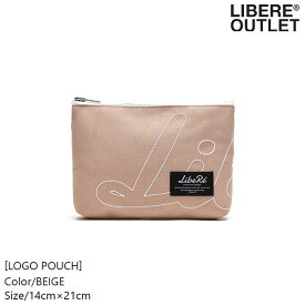 LIBERE リベーレ ロゴ ポーチ ベージュ 化粧ポーチ 小物入れ バッグ ミニ 鞄 小さめ [LOGO POUCH/BEIGE] 公式アウトレット セール