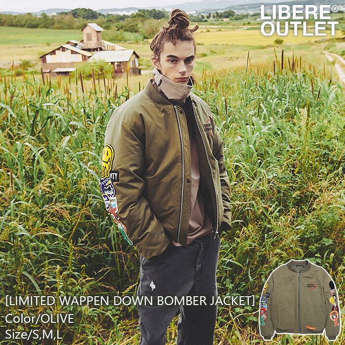 LIBERE リベーレ リミテッド ワッペン ダウン ボンバー ジャケット 上 