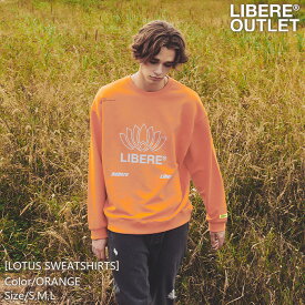 LIBERE リベーレ ロータス スウェット シャツ スエット トレーナー プルオーバー 長袖 蓮 オレンジ[LOTUS SWEATSHIRTS/ORANGE] 公式アウトレット