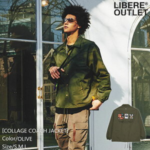LIBERE ���x�[�� �J���b�W �R�[�` �W���P�b�g �A�E�^�[ �㒅 KHAKI �J�[�L �I���[�u[COLLAGE COACH JACKET/OLIVE]�����A�E�g���b�g