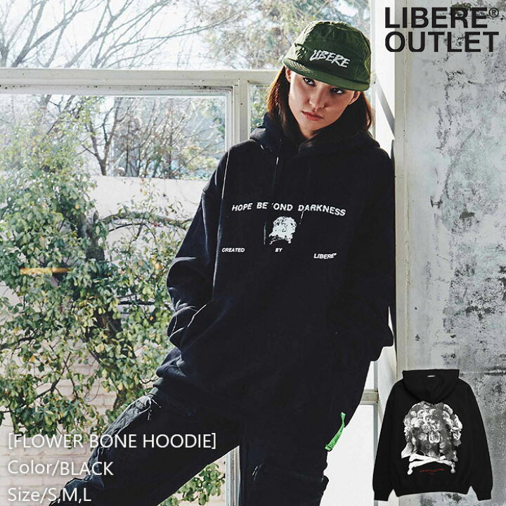 楽天市場】LIBERE リベーレ フラワー ボーン フーディー パーカー プル  
