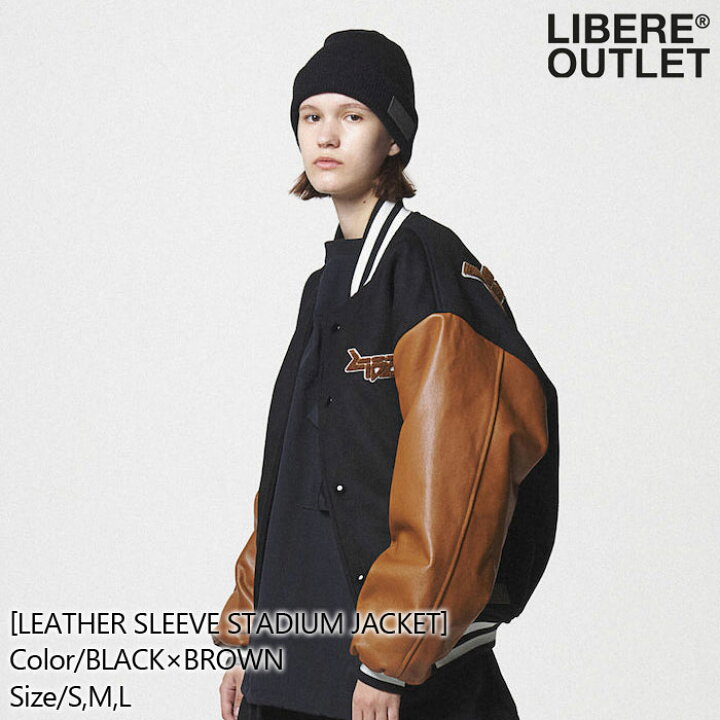 楽天市場】LIBERE リベーレ レザースリーブ スタジアム ジャケット 