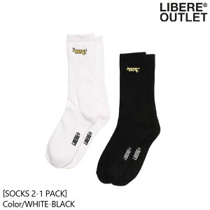 LIBERE x[ \bNX 2Zbg   zCg  ubN[SOCKS 2-1 PACK/WHITE-BLACK]AEgbg