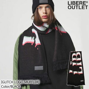 LIBERE x[ Ob` S }t[ lbNEH[}[ Xg[ h  ubN[GLITCH LOGO MUFFLER/BLACK]AEgbg2021FW