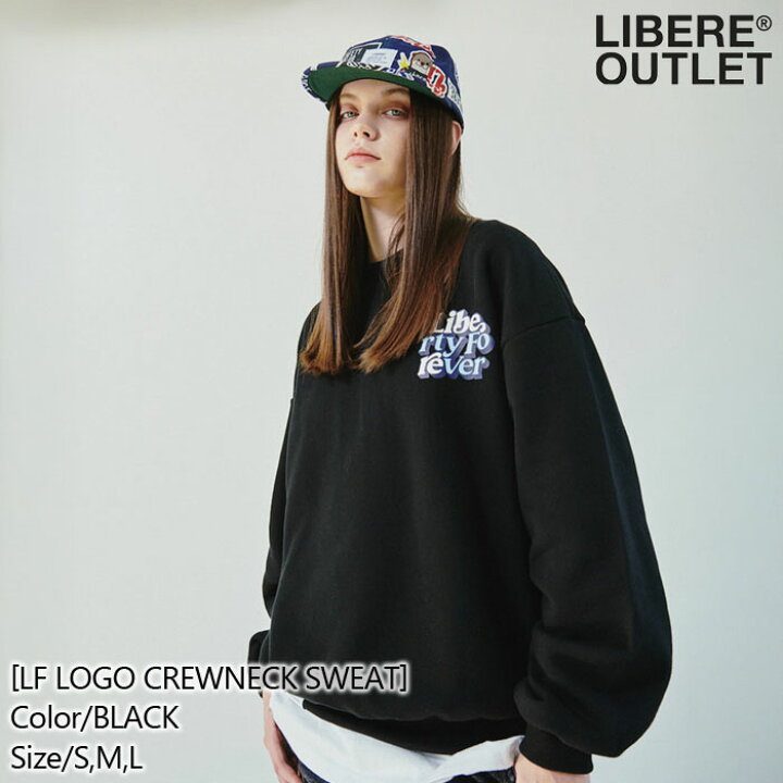 楽天市場】LIBERE リベーレ 黒 ブラック[LF LOGO CREWNECK SWEAT  
