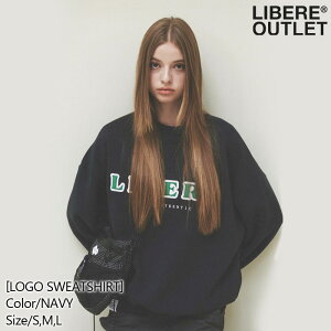 LIBERE ���x�[�� ���S �X�E�F�b�g �V���c �X�G�b�g �g���[�i�[ �v���I�[�o�[ ���� �� �l�C�r�[[LOGO SWEATSHIRT/NAVY]�����A�E�g���b�g