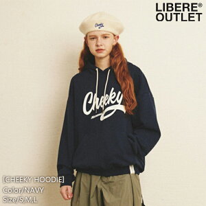LIBERE ���x�[�� �`�[�L�[ �t�[�f�B�[ �p�[�J�[ �v���I�[�o�[ ���� ���� �� �l�C�r�[[CHEEKY HOODIE/NAVY]�����A�E�g���b�g