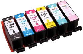 エプソン-EPSON用 対応機種（EP-881AW/AB/AN/AR） KAM-6CL-L(BK-C-M-Y-LC-LM) インクカートリッジ 【＠ink】-純正-カメ-残量表示機能付