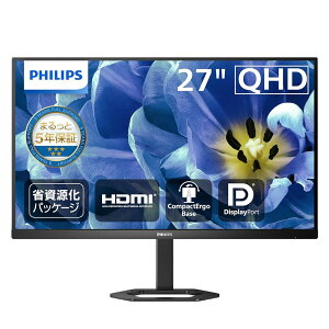 PHILIPS �t���f�B�X�v���C PC���j�^�[ 27E1N5500B/11 (27�C���`/5�N�ۏ�/WQHD/IPS/HDMI,Display Port/��������/�`���g/�s�{�b�g/