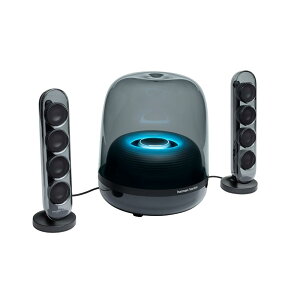 Harman Kardon SoundSticks 4 Wireless Bluetooth�X�s�[�J�[/�T�u�E�t�@�[����/�d���P�[�u���쓮 / 3.5mm�A�i���O���͓��� / �u���b�N / HKSOUNDSTICK4BLKJN