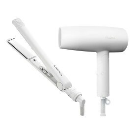 SALONIA サロニア スターターセット ドライヤー ヘアアイロン 24mm ホワイト