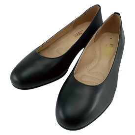 婦人靴 リーガルコーポレーション プレーンパンプス ブラック [B NL75] EEE（3E）