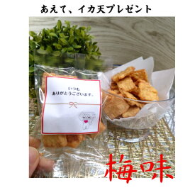 (メール便送料無料)あいさつ　ばらまき　プレゼント　梅　イカフライ　おつまみ　ギフト　広島名物　呉イカ天　イカ天　おやつ　お菓子　食べやすい一口サイズ　美味しい　お取り寄せグルメ