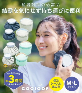 コジット 氷のう 氷嚢 保冷ケース付き 1個 サイズ S M ドット ストライプ ひんやりグッズ おでかけ 介護用品 持ち運び用 保冷 熱中症対策