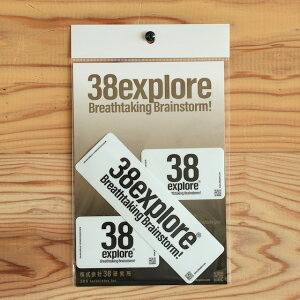 38�G�N�X�v���[���[ 38Stickers Set �yWH�z�X�e�b�J�[3���Z�b�g�z���C�g 38explore �L�����v �A�E�g�h�A