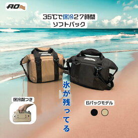 エーオークーラーズ AO Coolers 6パック キャンバス ソフトクーラー 保冷 キャンプ ピクニック 買い物バッグ 軽量 小型 部活 保冷力 アウトドア 運動会 サーフ サッカー 保冷力 最強 車 ビール 本数 弁当 保温 便利 プール プレゼント ペットボトル4本