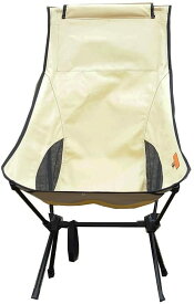 スモア Alumi High-back Chair 折り畳みアルミハイバックチェア 600Dオックスフォード布 S'more ベージュ キャンプ アウトドア