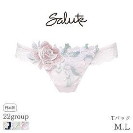 【22%OFF・8月いつでも】サルート Salute 22グループ ワコール ショーツ はきこみ丈あさめ Tバックショーツ(M L)PTJ422【メール便03】