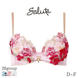 【2/16 10:59まで22%OFF】サルート Salute 26グループ ワコール ブラジャー 3/4カップ リボンブラ(D E F)BTJ726