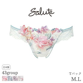 【9/28 10:59まで22%OFF】サルート Salute 43グループ ワコール Tバックショーツ はきこみ丈あさめ ローライズ(M L)PTJ443【メール便03】