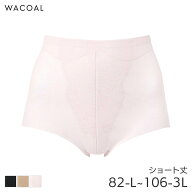 【3/16 10:59まで22%OFF】ワコール コットンガードル メッシュタイプ ガードル ショート丈 ジャストウエ…