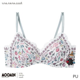 ウンナナクール 364ブラ レース MOOMIN × une nana cool ノンワイヤーブラ 特別な日以外の364日つけたくなるブラ(S M L LL)BUN120
