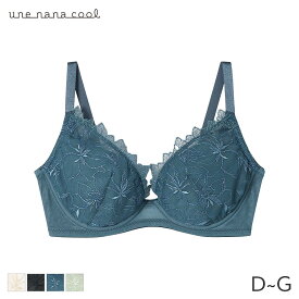 ウンナナクール 大きな胸を小さく見せる ミニマイザー レース フルカップブラ(D E F G)JB4104