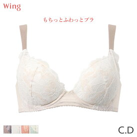 【2/16 10:59まで22%OFF】ウイング もちっとふわっとブラ ブラジャー 3/4カップ(C D)KB2368