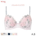 【22%OFF・8月いつでも】ウイング ナチュラルアップブラ ブラジャー 3/4カップ(A B)KB2060