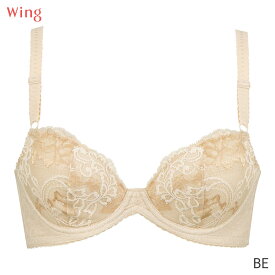 【2/16 10:59まで22%OFF】ウイング ブラジャー 3/4カップ 脇から背中をおさえてスムージング(C D)KB2506