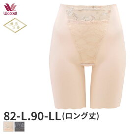 《6/11 10:59まで20%OFF》ワコール 優美定番 肌あたりやさしいコットンコレクション ガードル ジャストウエスト ロング丈(82-L 90-LLサイズ)GRC421【メール便17】