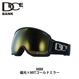 【BK30895MBK】DICE ダイス ゴーグル BANK MBK 偏光×MITゴールドミラー 23-24 モデル【返品交換不可商品】