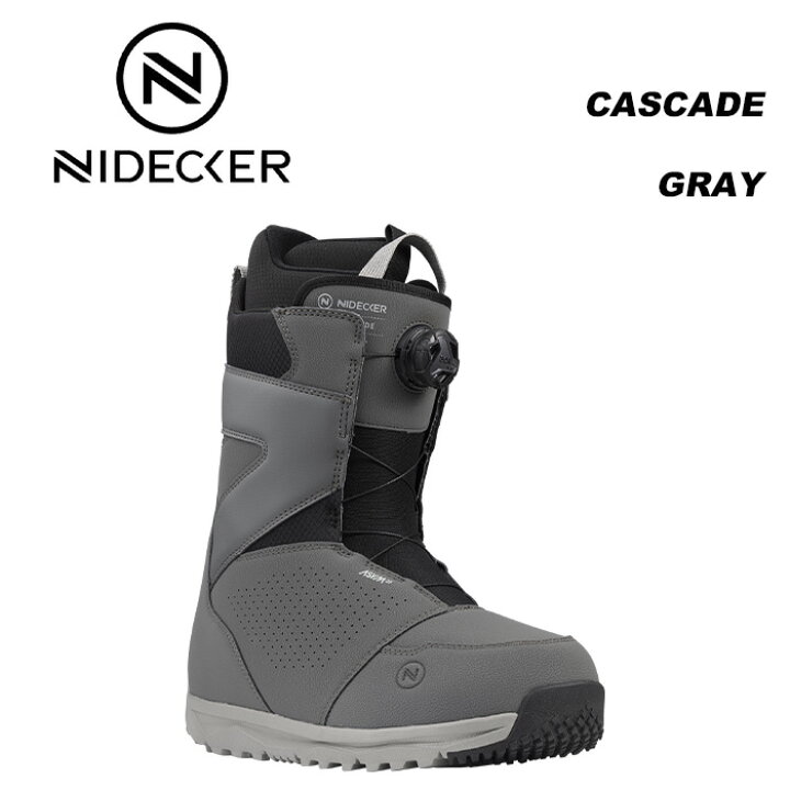 楽天市場】NIDECKER ナイデッカー スノーボード ブーツ CASCADE GRAY  