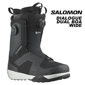 SALOMON サロモン スノーボード ブーツ DIALOGUE DUAL BOA WIDE BLACK Black/Black/White 23-24 モデル