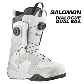 SALOMON サロモン スノーボード ブーツ DIALOGUE DUAL BOA WHITE TEAM White/Grey Pinstripe/Black 23-24 モデル
