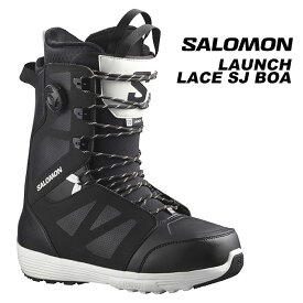 SALOMON サロモン スノーボード ブーツ LAUNCH LACE SJ BLACK BOA Black/Black/White 23-24 モデル
