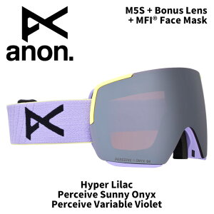 ANON Am S[O M5S + Bonus Lens + MFI Face Mask Hyper Lilac/Perceive Sunny Onyx 25-26fyԕisiz