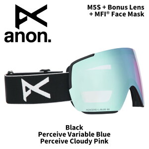 ANON Am S[O M5S + Bonus Lens + MFI Face Mask Black/Perceive Variable Blue 25-26fyԕisiz