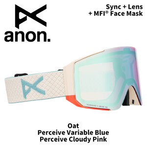 ANON Am S[O Sync + Lens + MFI Face Mask + Lens + MFI Face Mask Oat/Perceive Variable Blue 25-26fyԕisiz