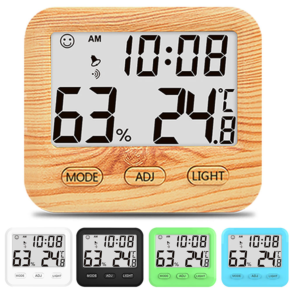 シンプルで温度 湿度 時計が見やすい デジタル時計 温湿度計 温度計 湿度計 小型 シンプル マグネット 置時計 掛け時計 置き掛け両用 アラーム  FAM-CH-915 激安の