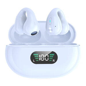 イヤーカフ型イヤホン Q80 ワイヤレスイヤホン Bluetooth 5.3 耳挟み式 快適 完全ワイヤレスヘッドセット 自動ペアリング Hi-Fi高音質 通話 音楽再生 ◇FAM-Q80【メール便】