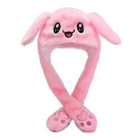 耳がぴょこっと動く うさぎ 帽子 うさ耳 着ぐるみ 帽子 もこもこ 秋冬用 暖かい アイドル 被り物 防寒 おもしろ グッズ ◇FAM-US-M01【メール便】