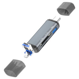 3in1J[h[_[ USB-C USB-A Lightningڑ SD microSD USB ݁Eǂݍ iPhone iPad X}[gtH ^ubg PC obNAbv f[^] FAM-JL-307-Py[ցz