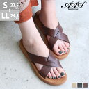 サンダル レディース クロスベルト 厚底 ビーサン ローヒール 1.8cmヒール 合成皮革 フェイク レザー フラット リゾート つっかけ スリッパ 歩きやすい 軽量 黒 ブラック 22.5-24.5cm No.3568 サンエープラスフェミニン 夏