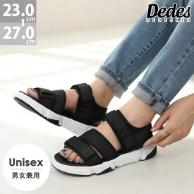 15%OFFクーポン有 【ポイント5倍】 スポーツサンダル メンズ 厚底 サンダル 黒 おしゃれ スポサン 歩きやすい 履きやすい 大きいサイズ 小さいサイズ 幅広 サイズ調整 ベルトストラップ 楽 ミドルヒール 4cmヒール メンズサンダル ブラック 夏 浴衣 No.6356 23-27cm デデス