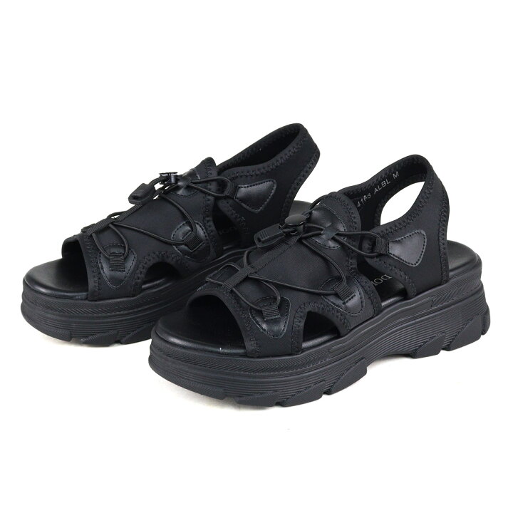 楽天市場】スポーツサンダル レディース 厚底 サンダル 黒 かわいい  