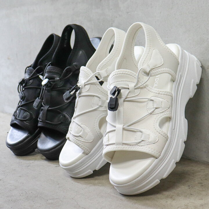 楽天市場】スポーツサンダル レディース 厚底 サンダル 黒 かわいい  