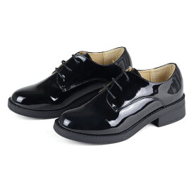 オックスフォードシューズ レディース 黒 おじ靴 ローヒール エナメル ラウンドトゥ 痛くない 3.5cmヒール 紐靴 ブラック 茶 ブラウン アイボリー 22.5-27cm No.3570 サンエープラスフェミニン 【一部SALE】